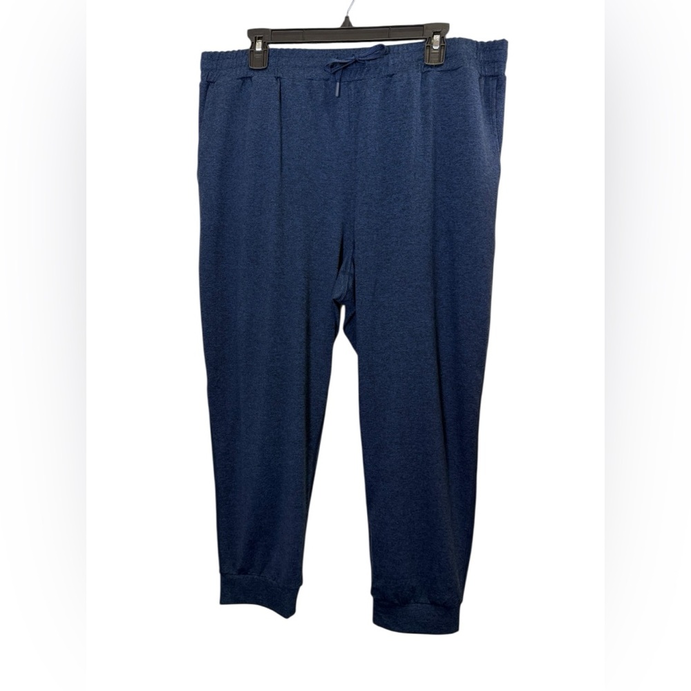 Quince Men's Mid-rise Flowknit Heathered Navy Blue Joggers sz XL